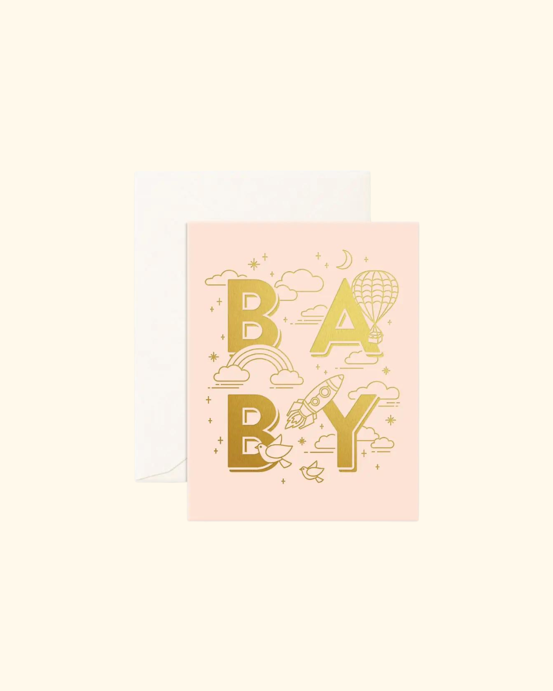 Fox & Fallow ~ Baby Universe Greeting Card Cream