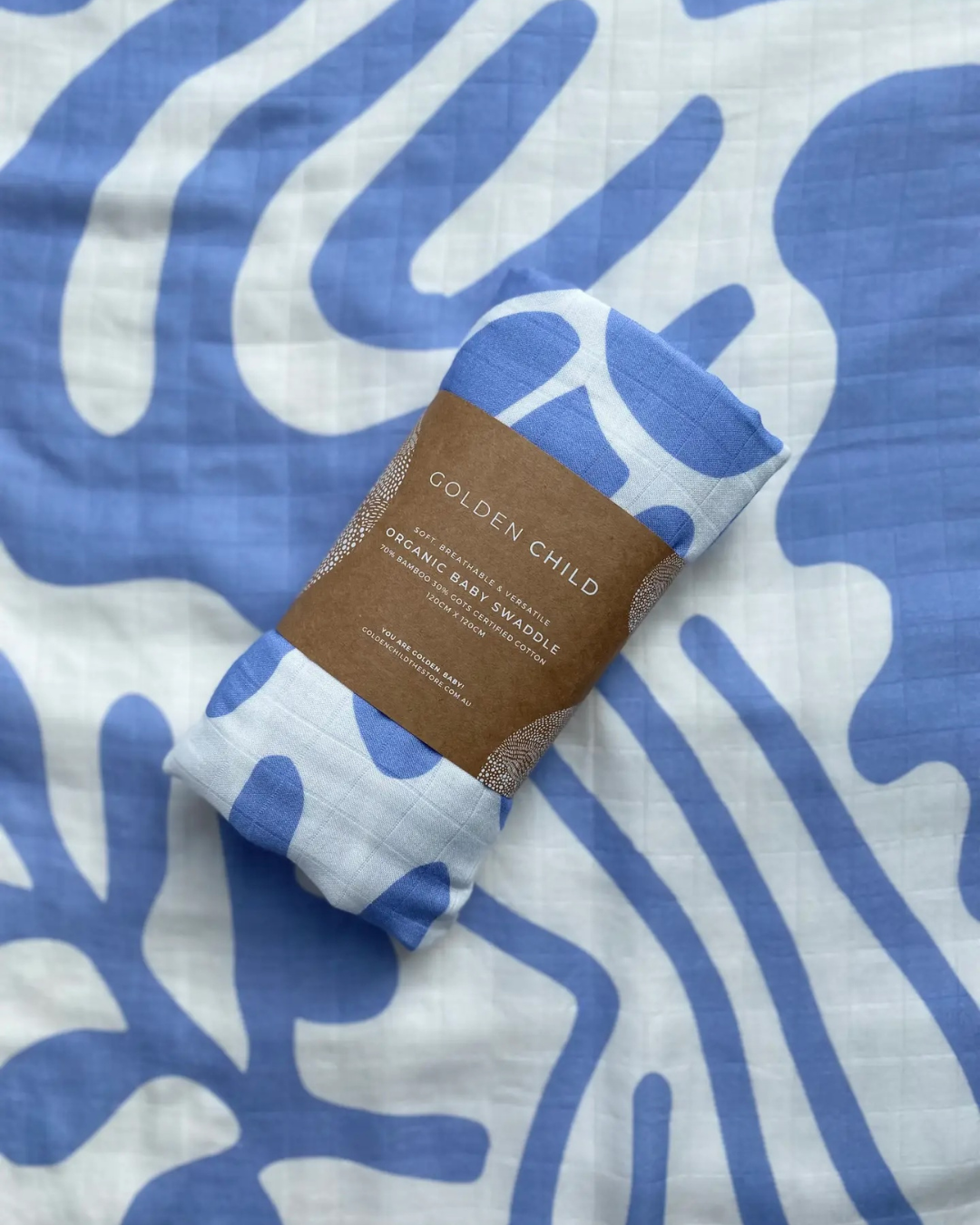 Golden Child ~ Holiday Organic Cotton Baby Swaddle