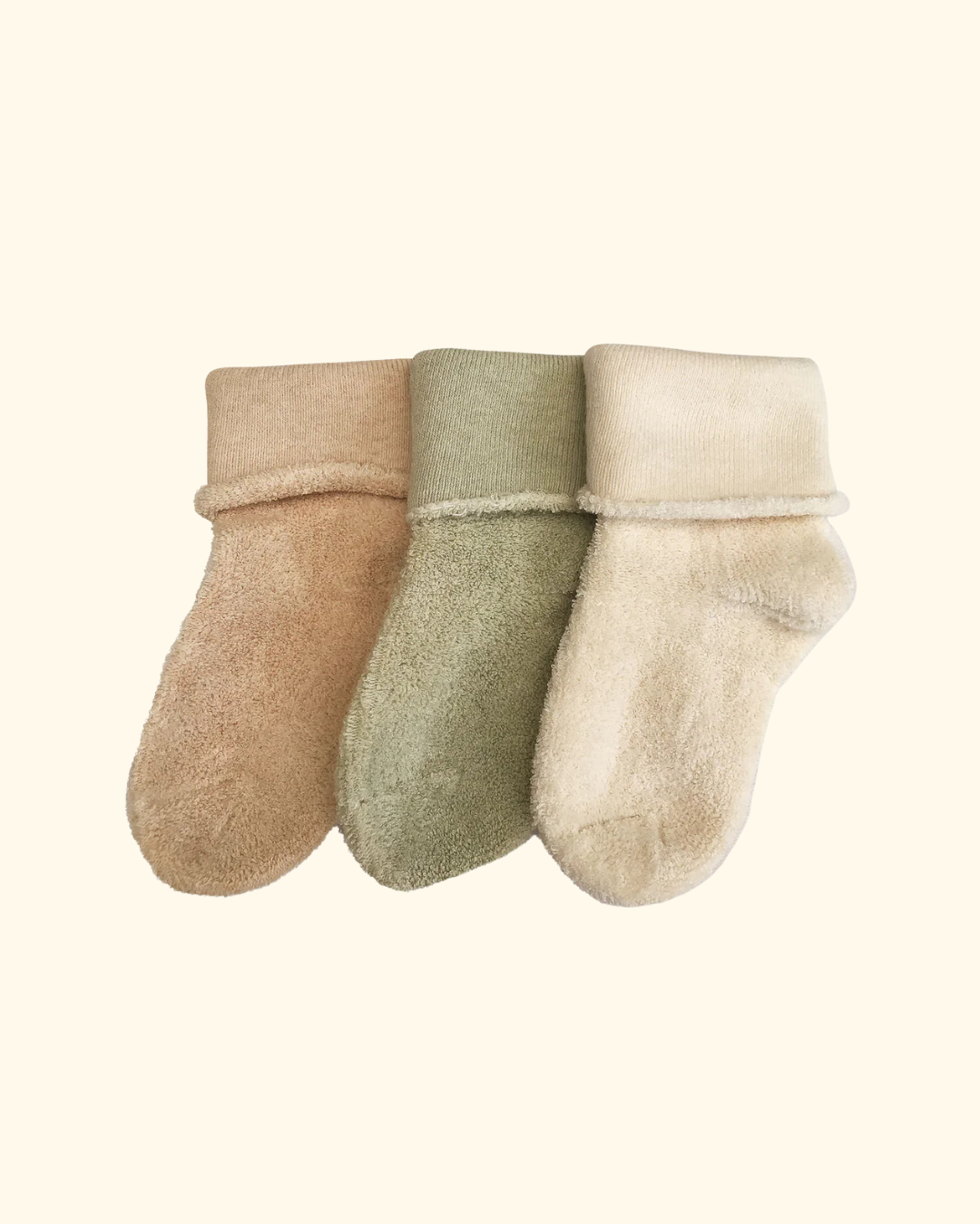 Fibre for Good ~ Undyed organic cotton 3 pack plain socks