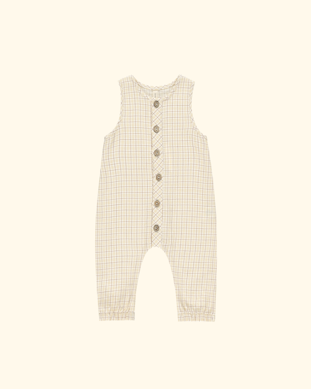 Quincy Mae ~ Woven Jumpsuit | Yellow Plaid