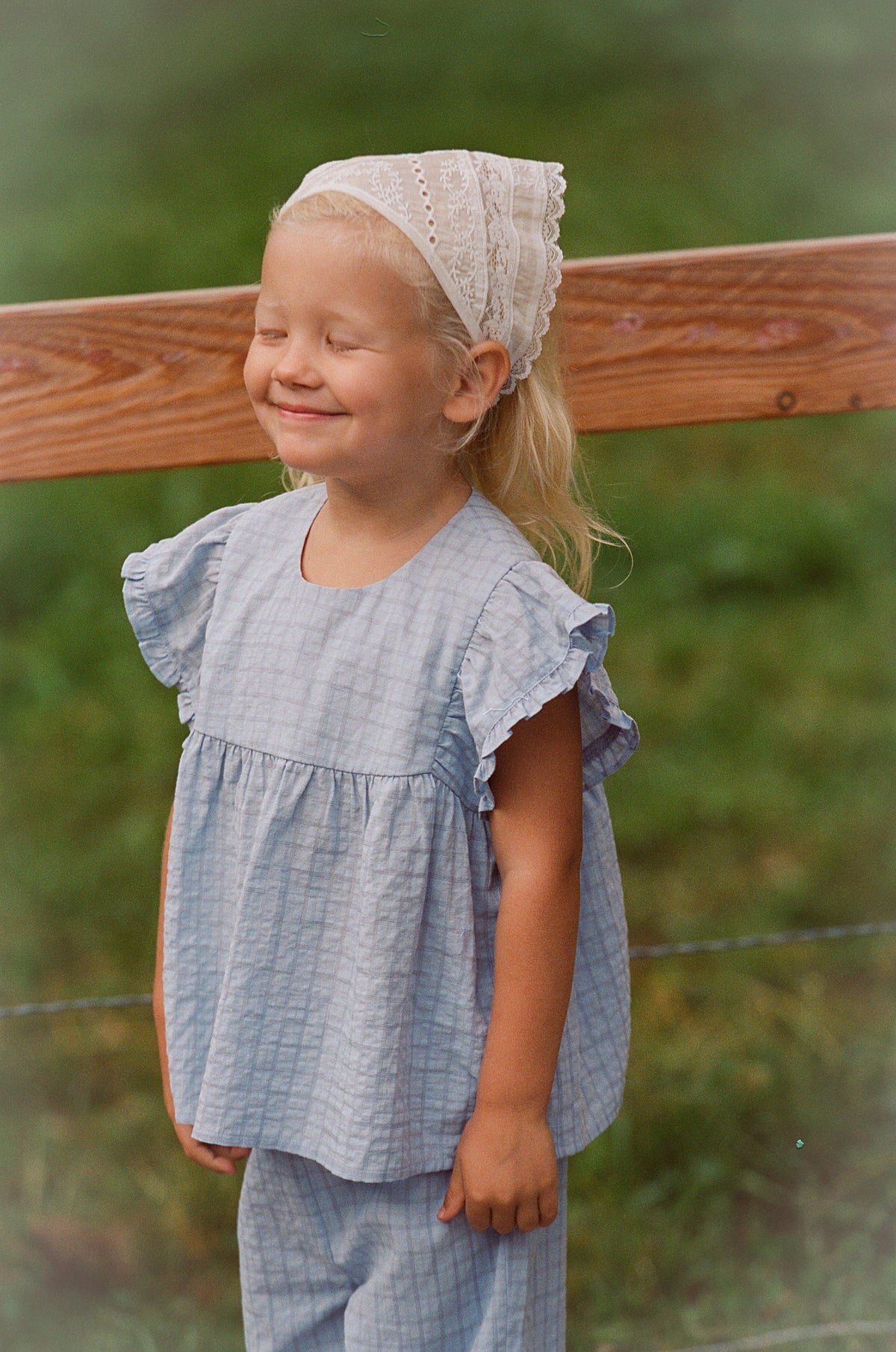 JNR Lace Headscarf - Blanc