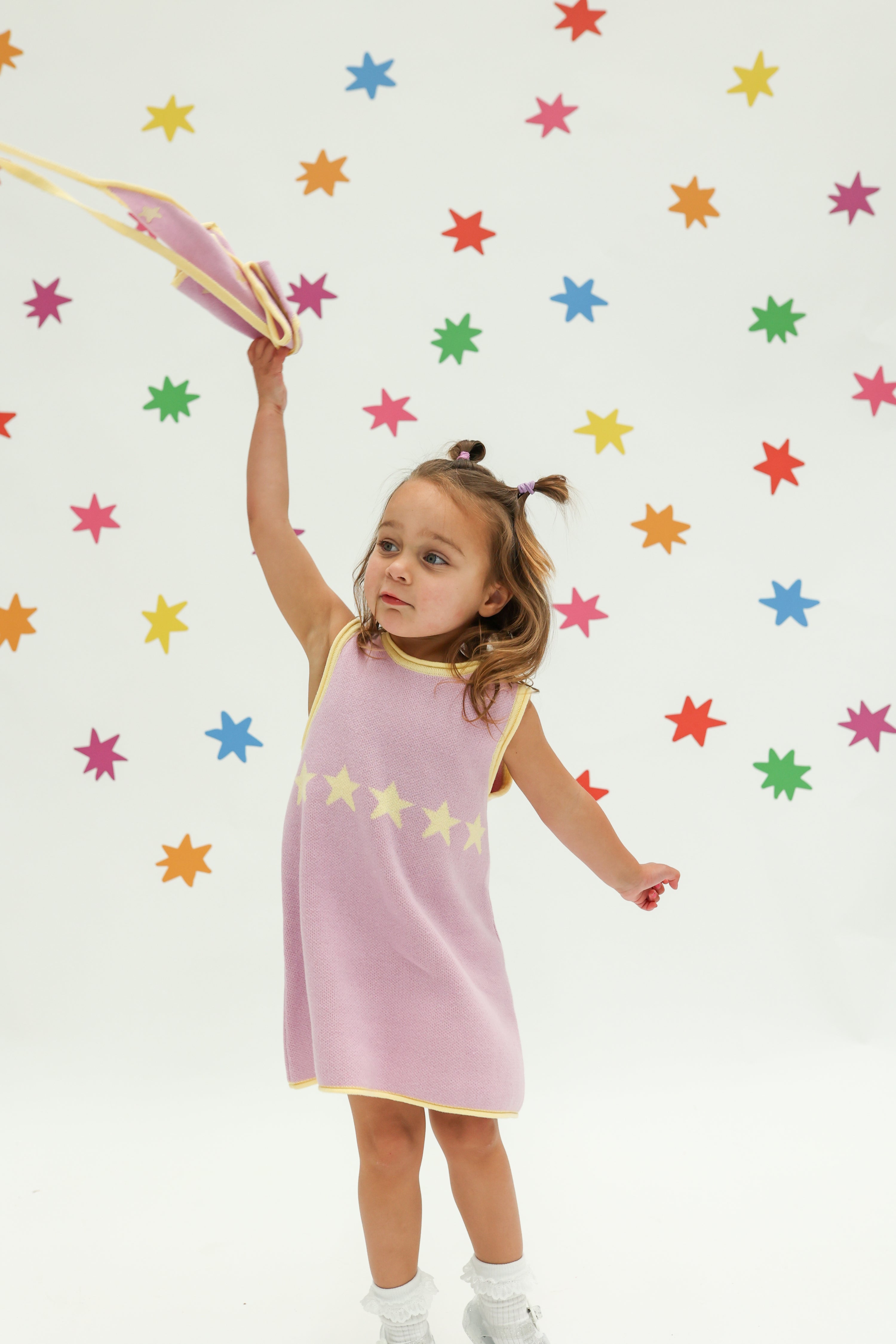 Stars Align Dress - Purple + Yellow