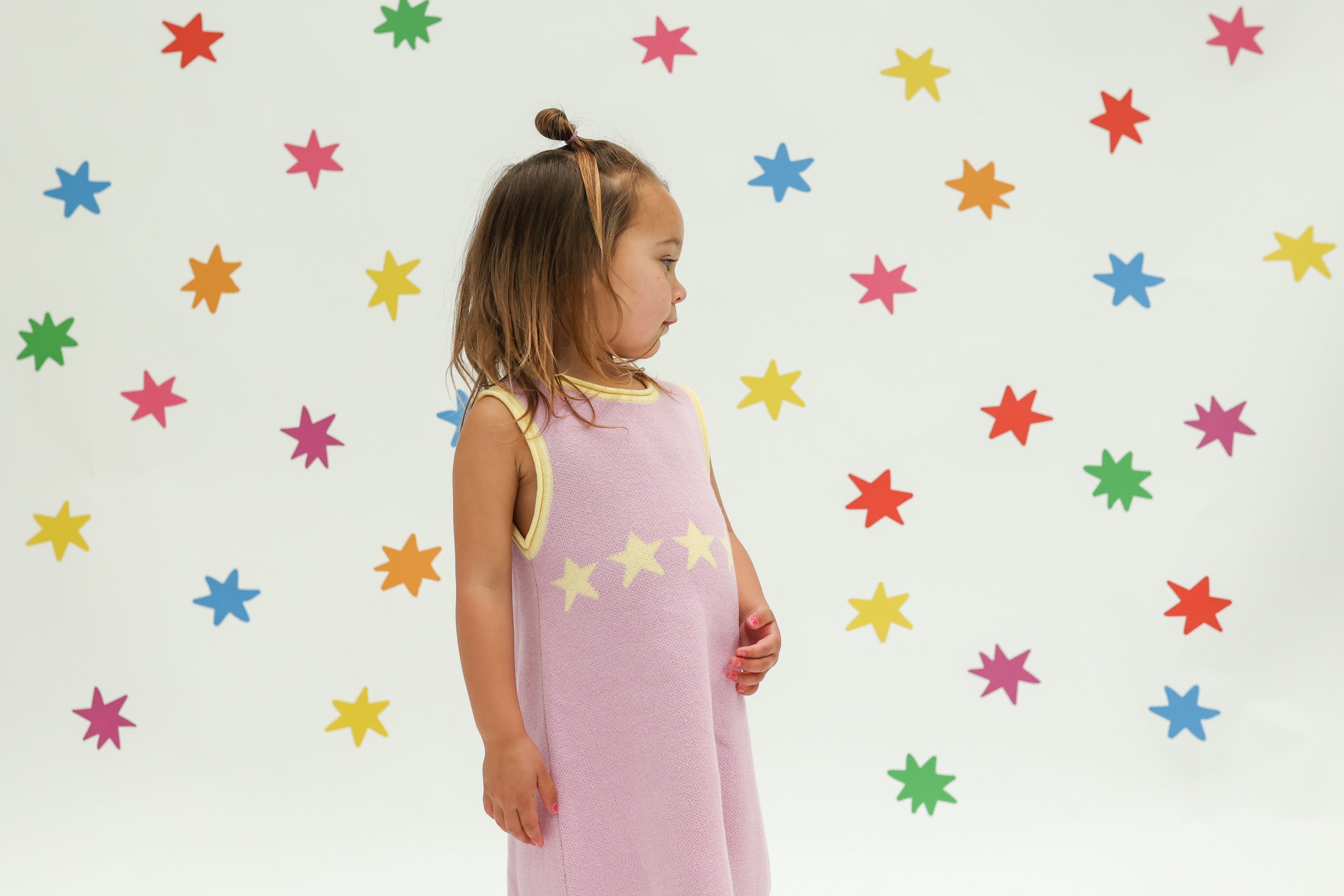 Stars Align Dress - Purple + Yellow