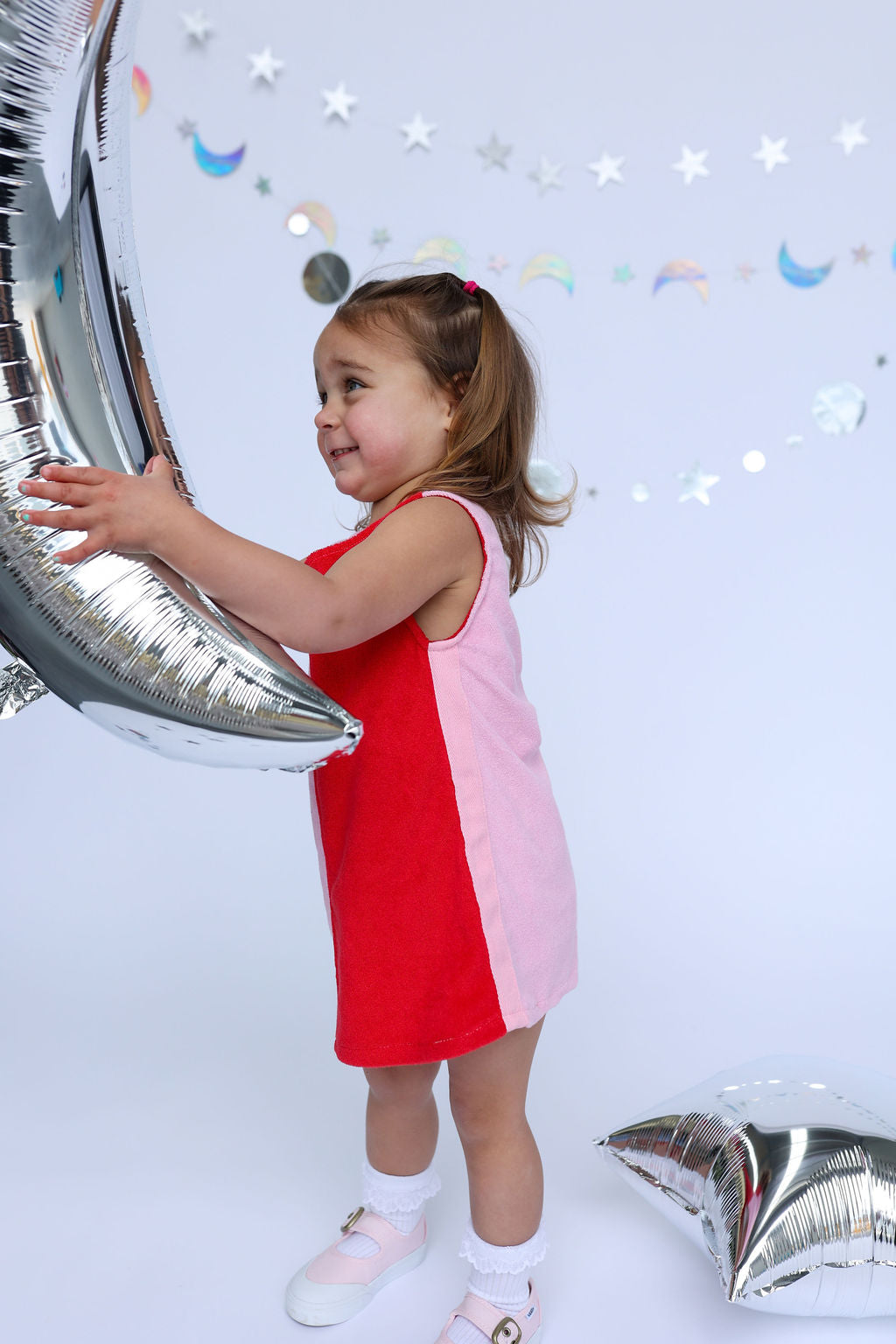 Lunar Dress - Red + Pink