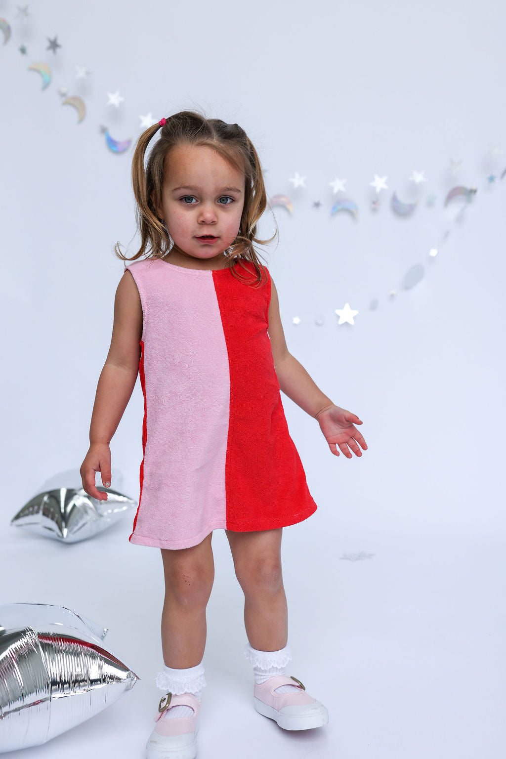 Lunar Dress - Red + Pink