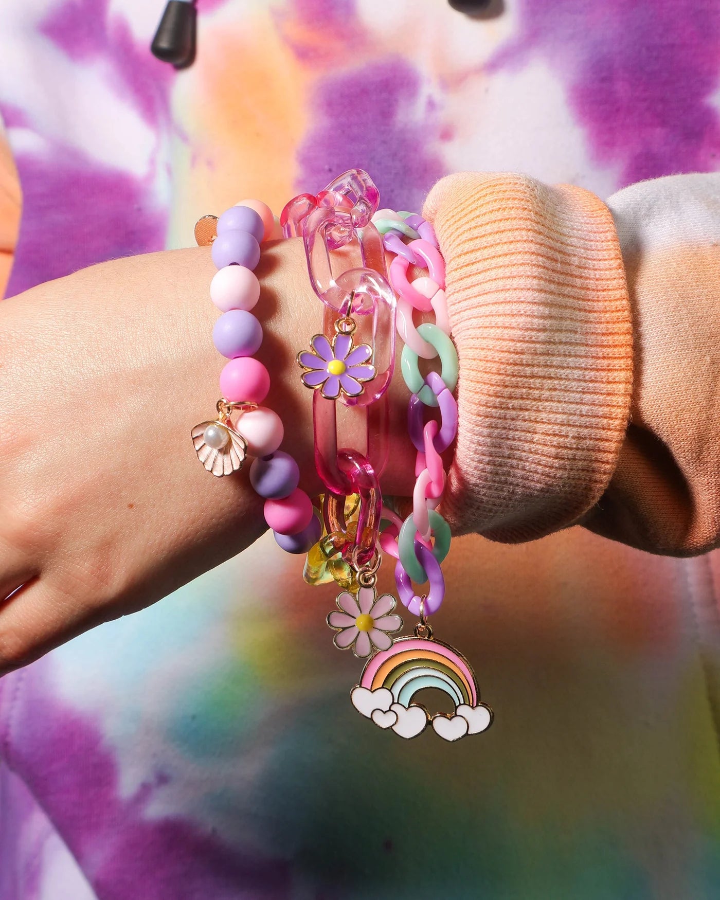 Decorate your own chunky bracelets