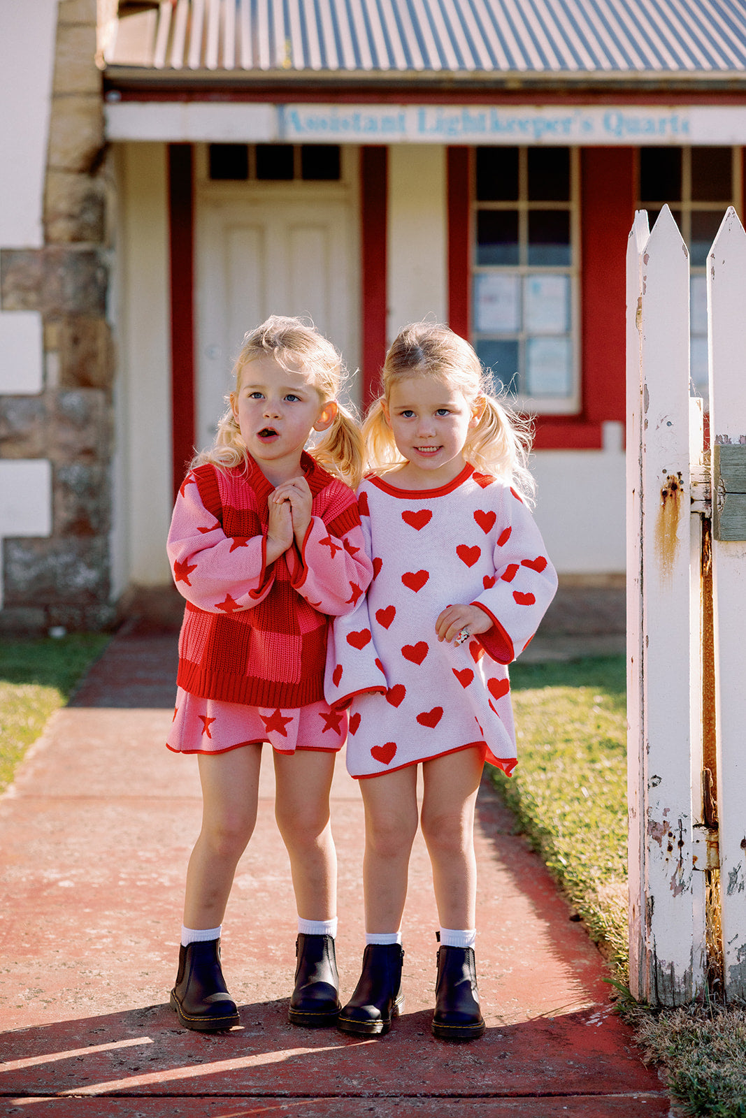 Nonno Vest - Pink + Red