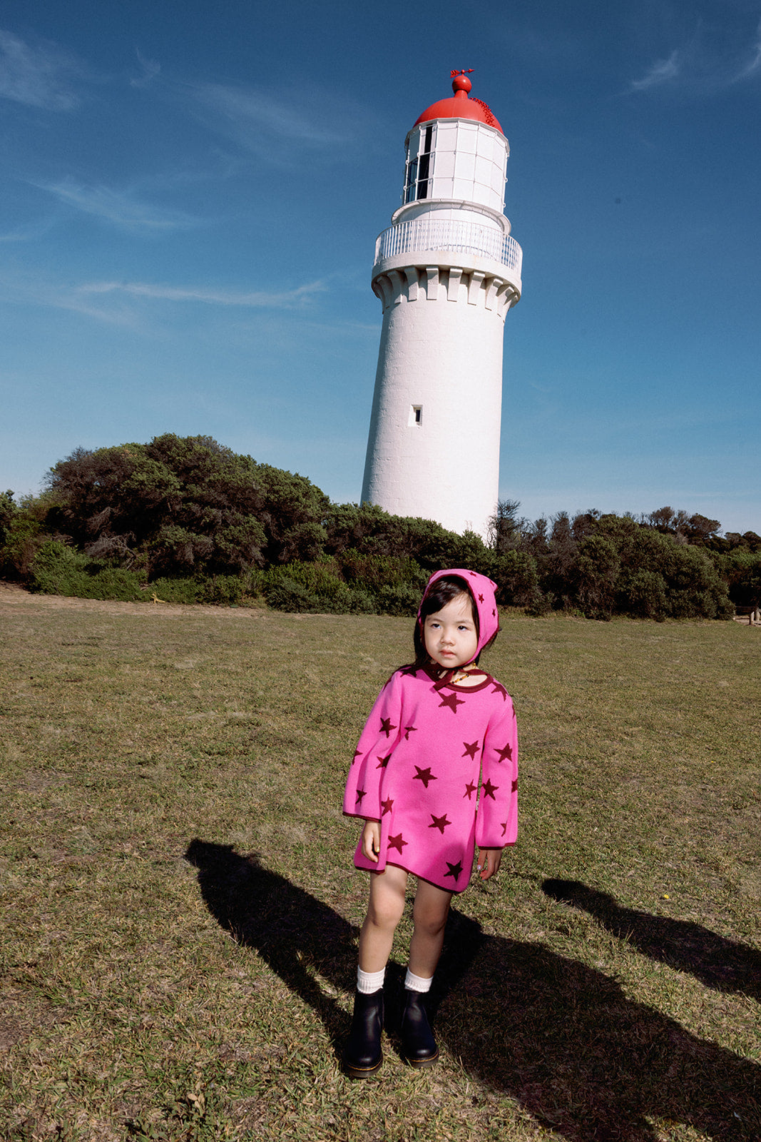 Lucky Stars Dress - Bright Pink