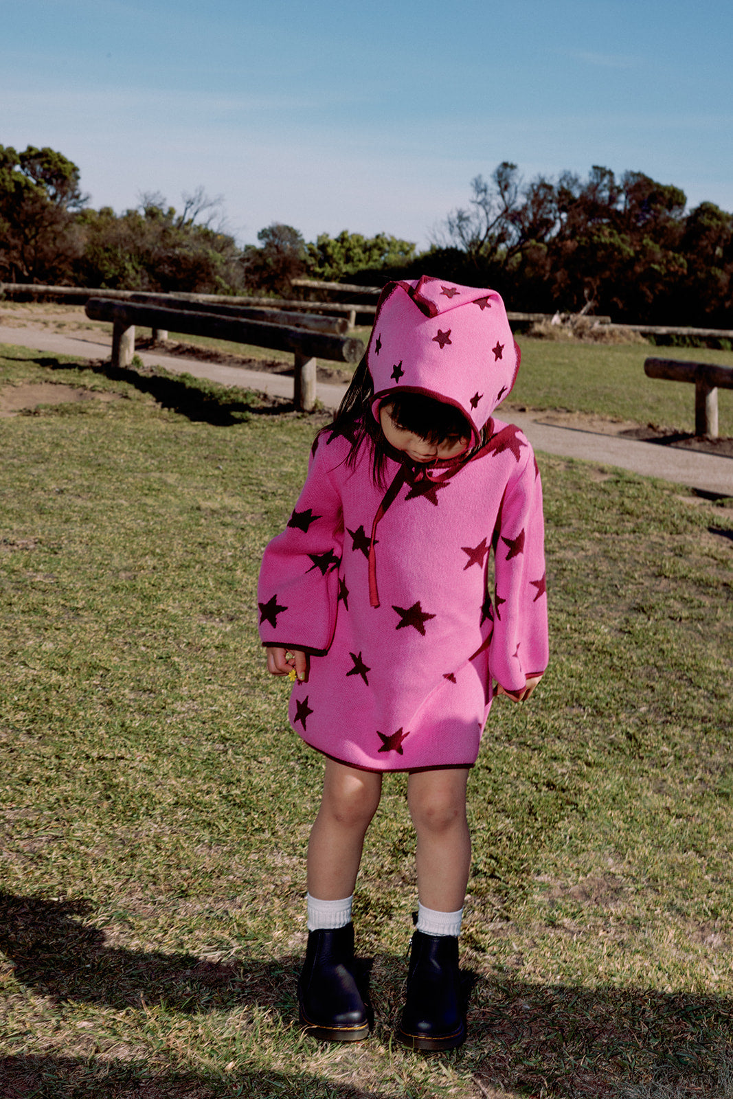 Lucky Stars Dress - Bright Pink