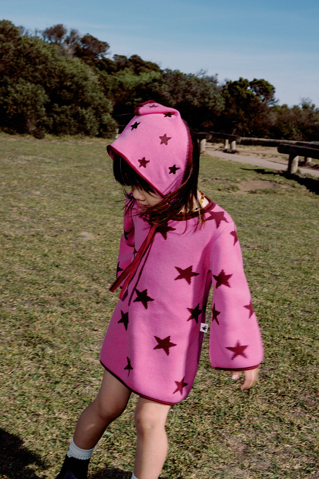 Lucky Stars Dress - Bright Pink