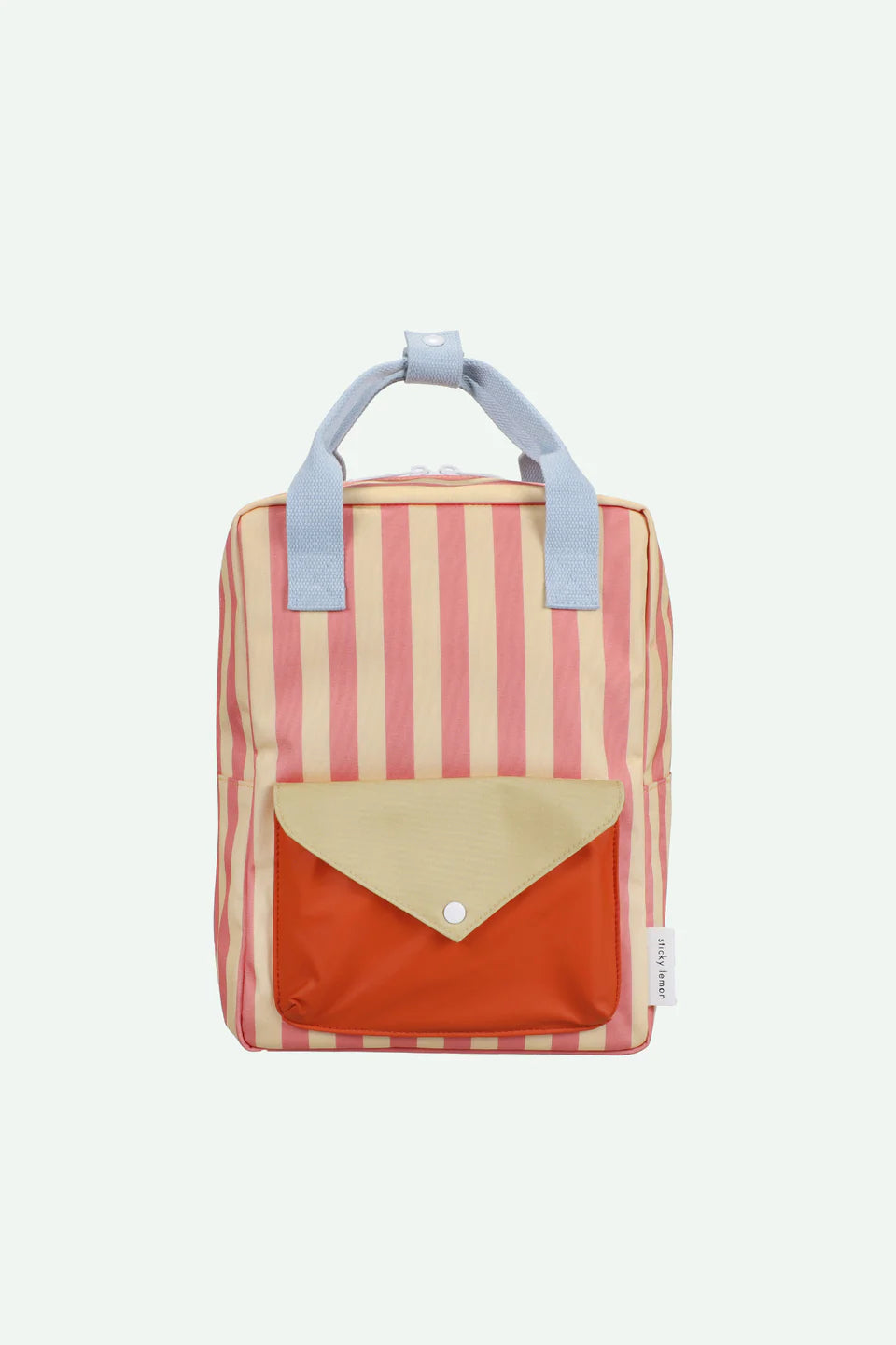 Backpack Medium | Envelope | Stripes | Coral Pink + Sandy Yellow