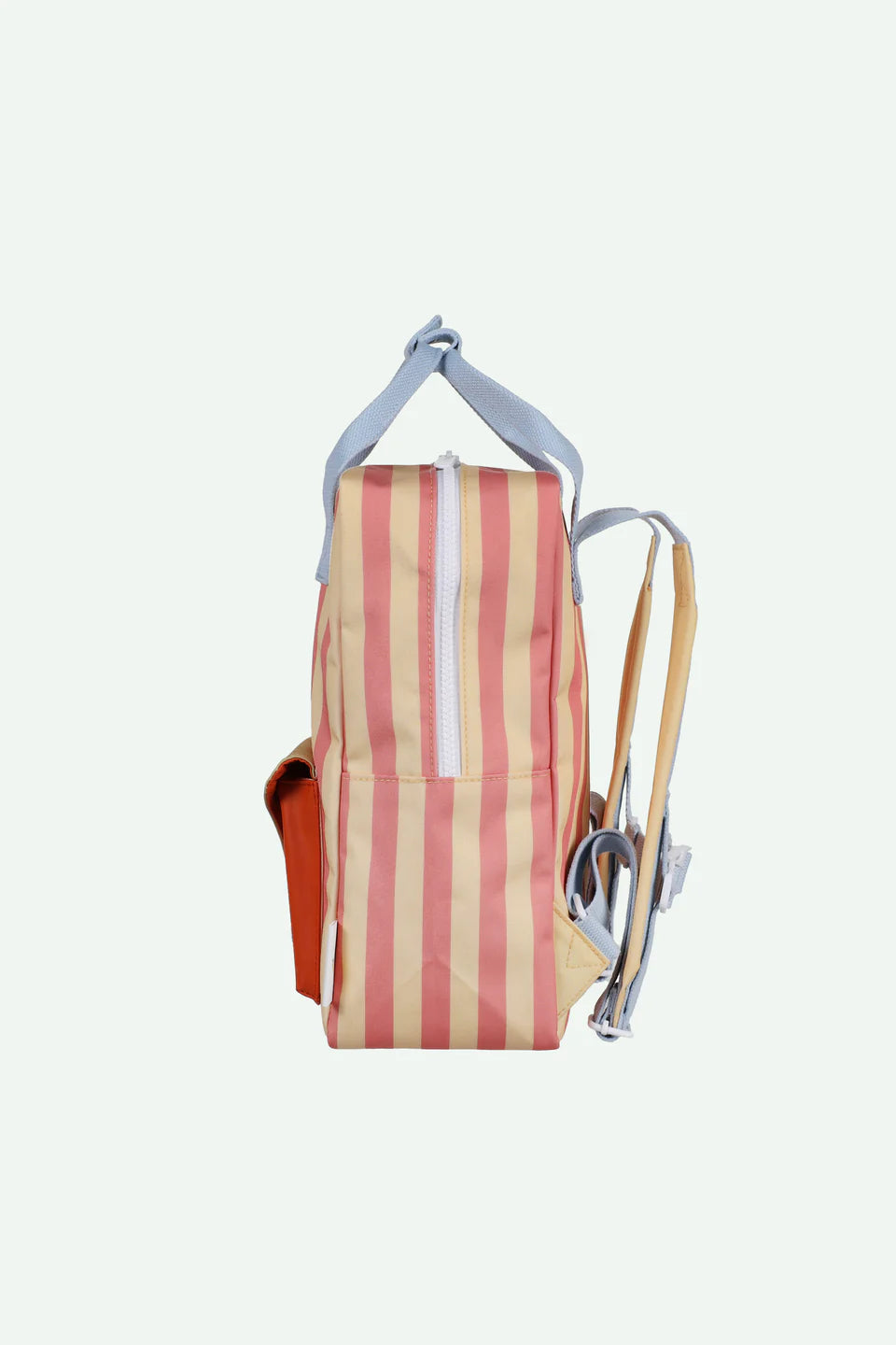 Backpack Medium | Envelope | Stripes | Coral Pink + Sandy Yellow