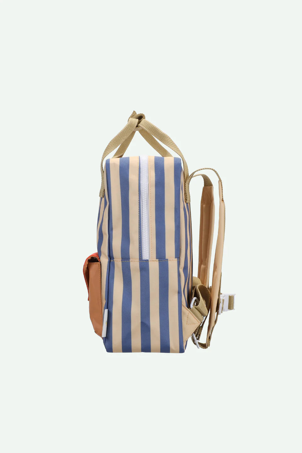 Backpack Medium Envelope Stripes Blue Whale + Sandy Yellow