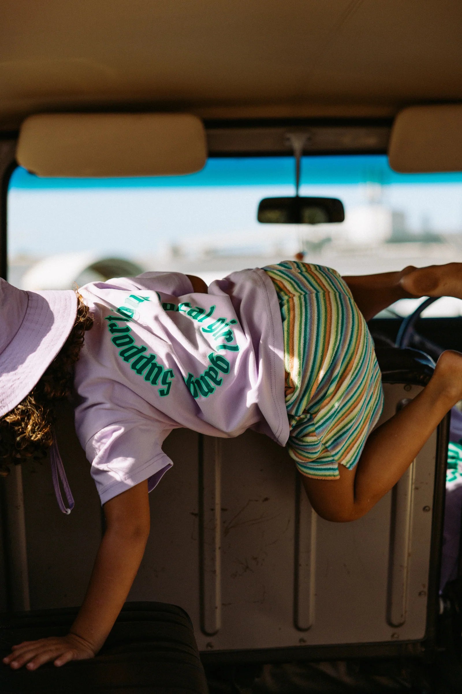 Pine Lime Stripe Terry Short