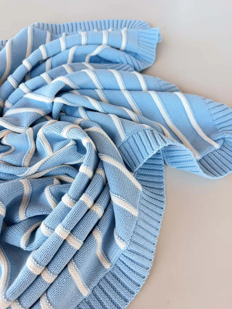 Raised Stripe Blanket - Arctic