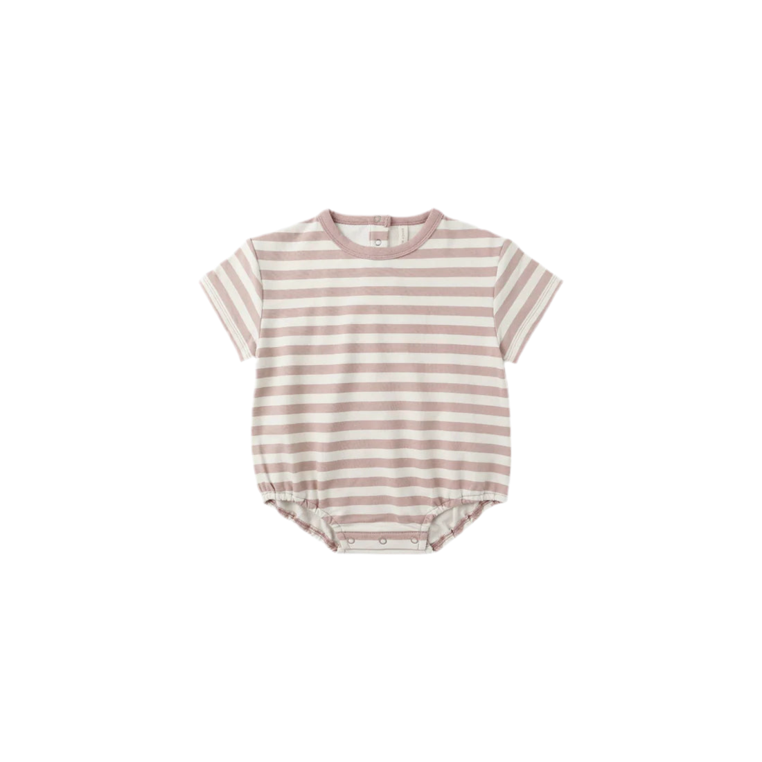Relaxed SS Bubble Romper - Pink Stripe