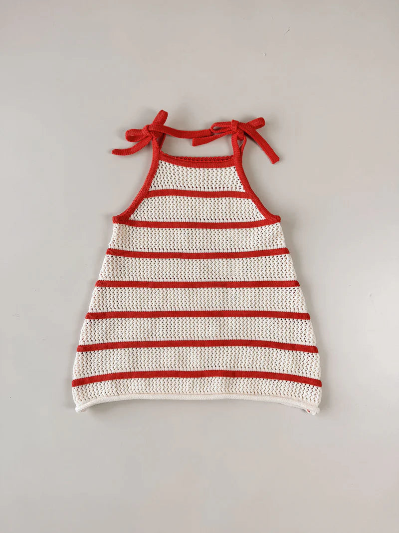 Crochet Knit Tie Dress