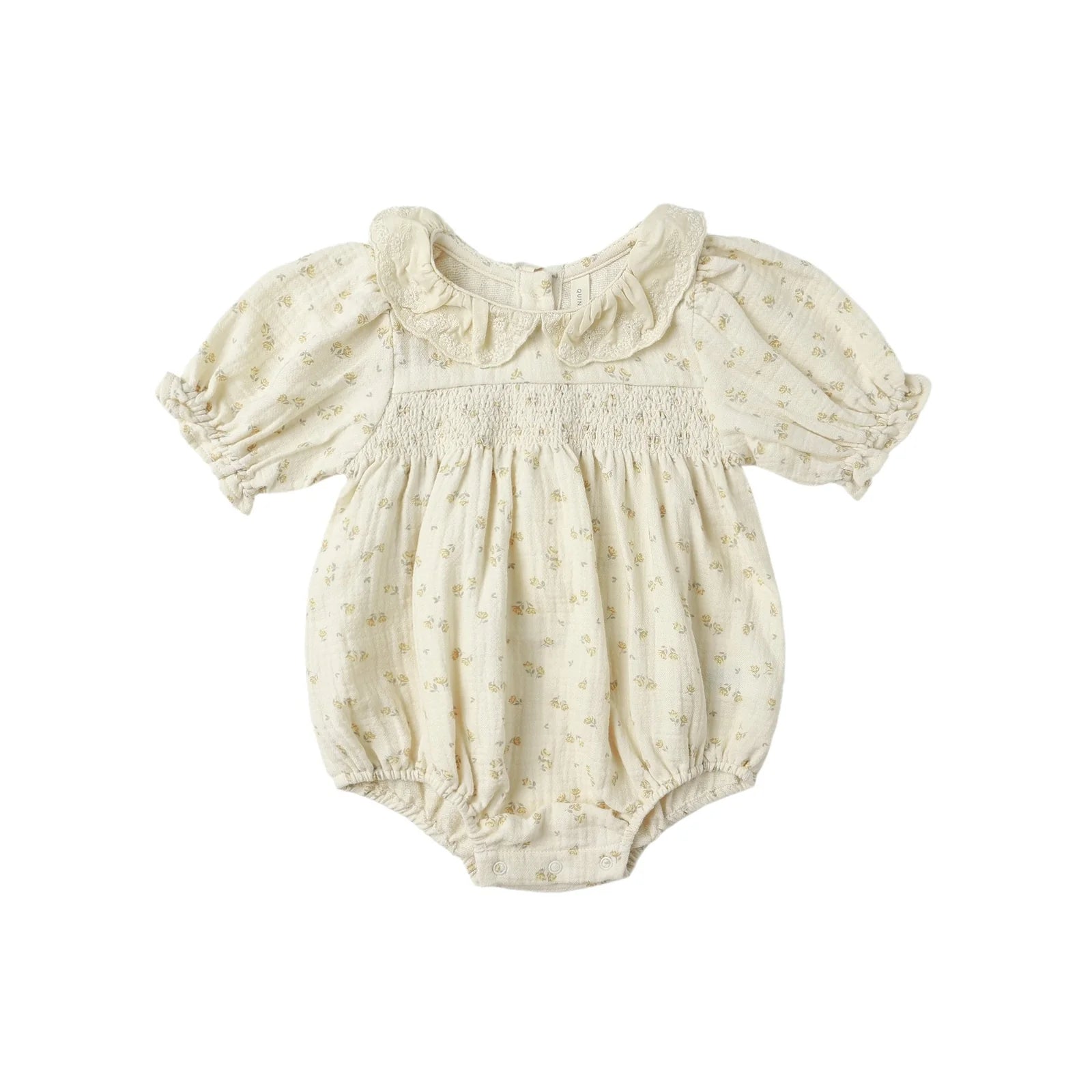 Collared Bubble Jumpsuit - Golden Floral
