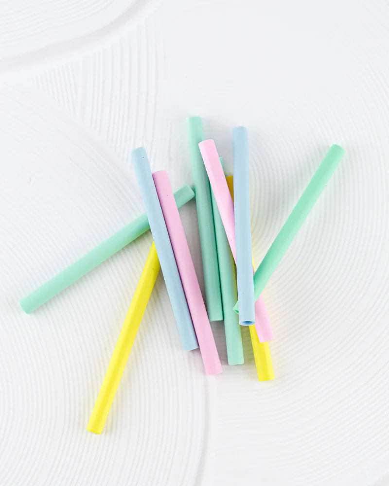 Silicone straw set