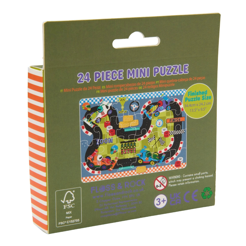 24 Pc Mini Puzzle - Cars