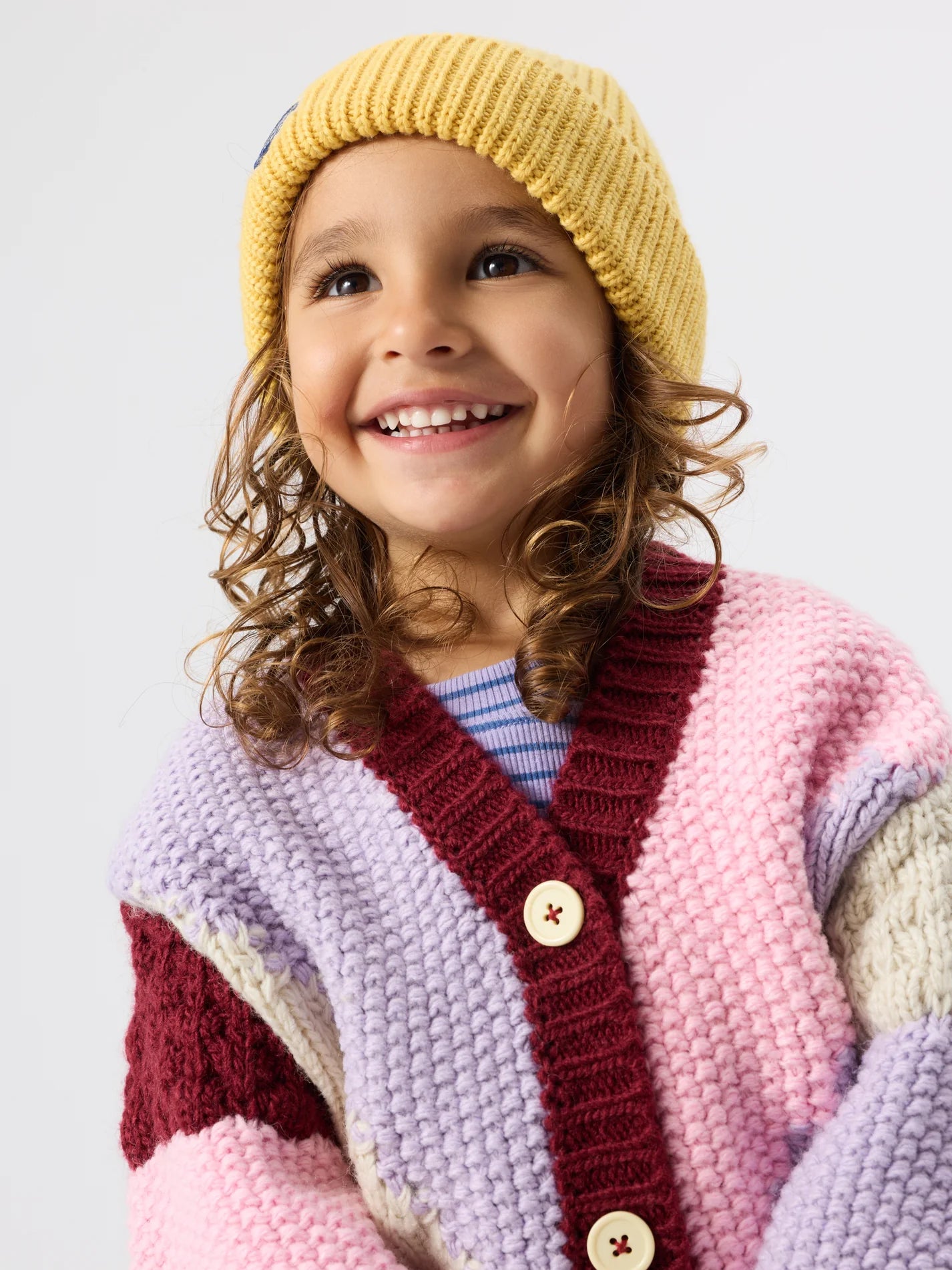 Colour Block Knit Cardigan