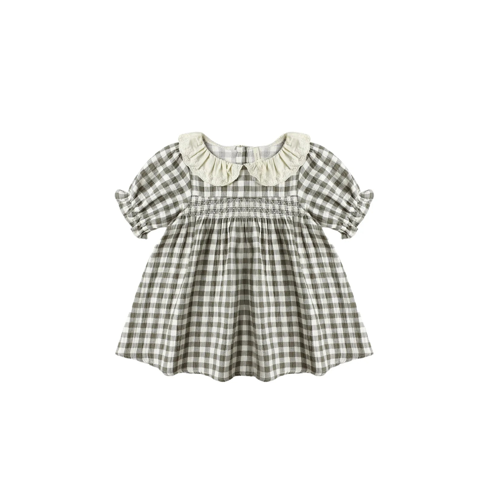 Callie Short Sleeve Dress - Forest Check