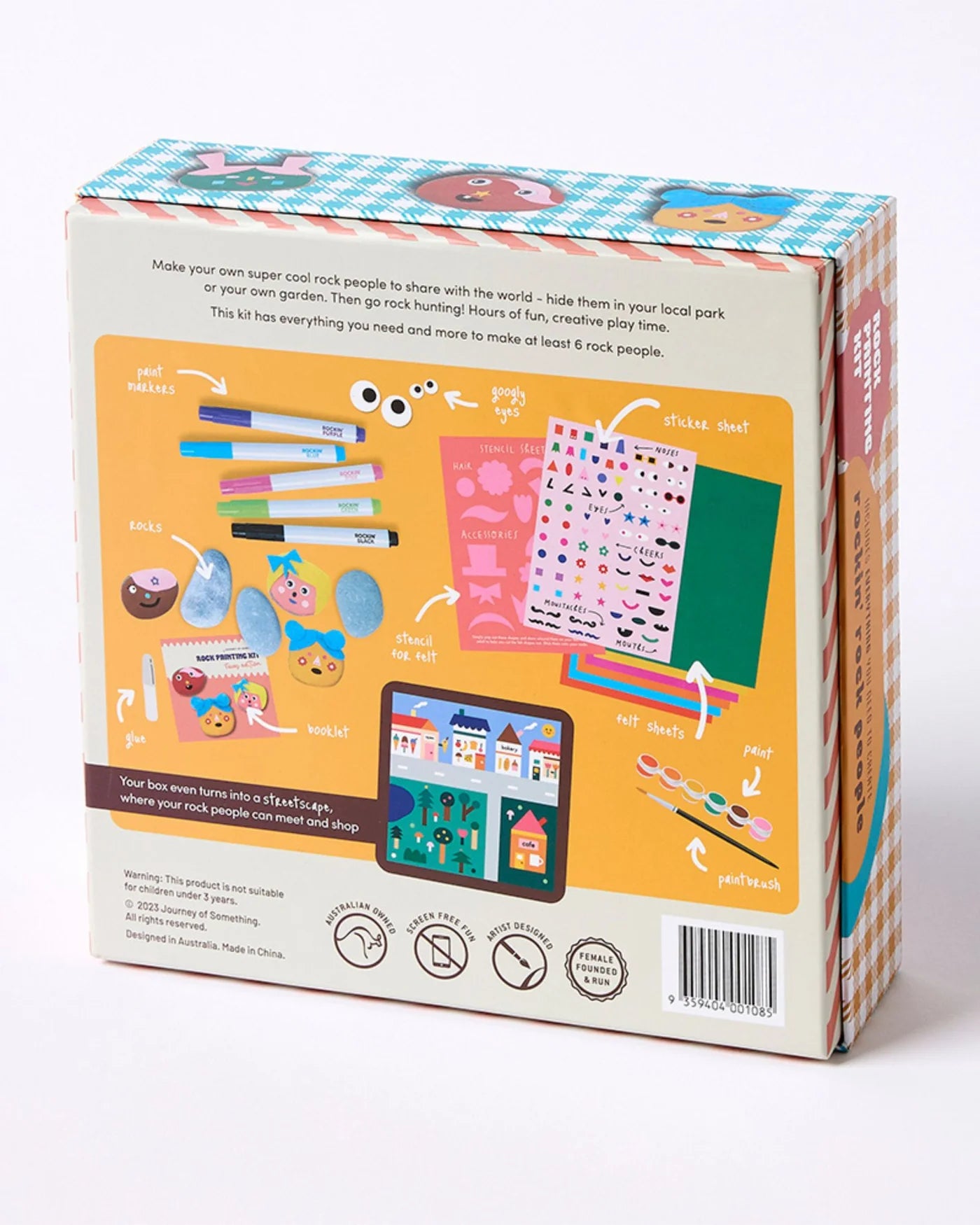 Kids Rock Painting - Cool Faces