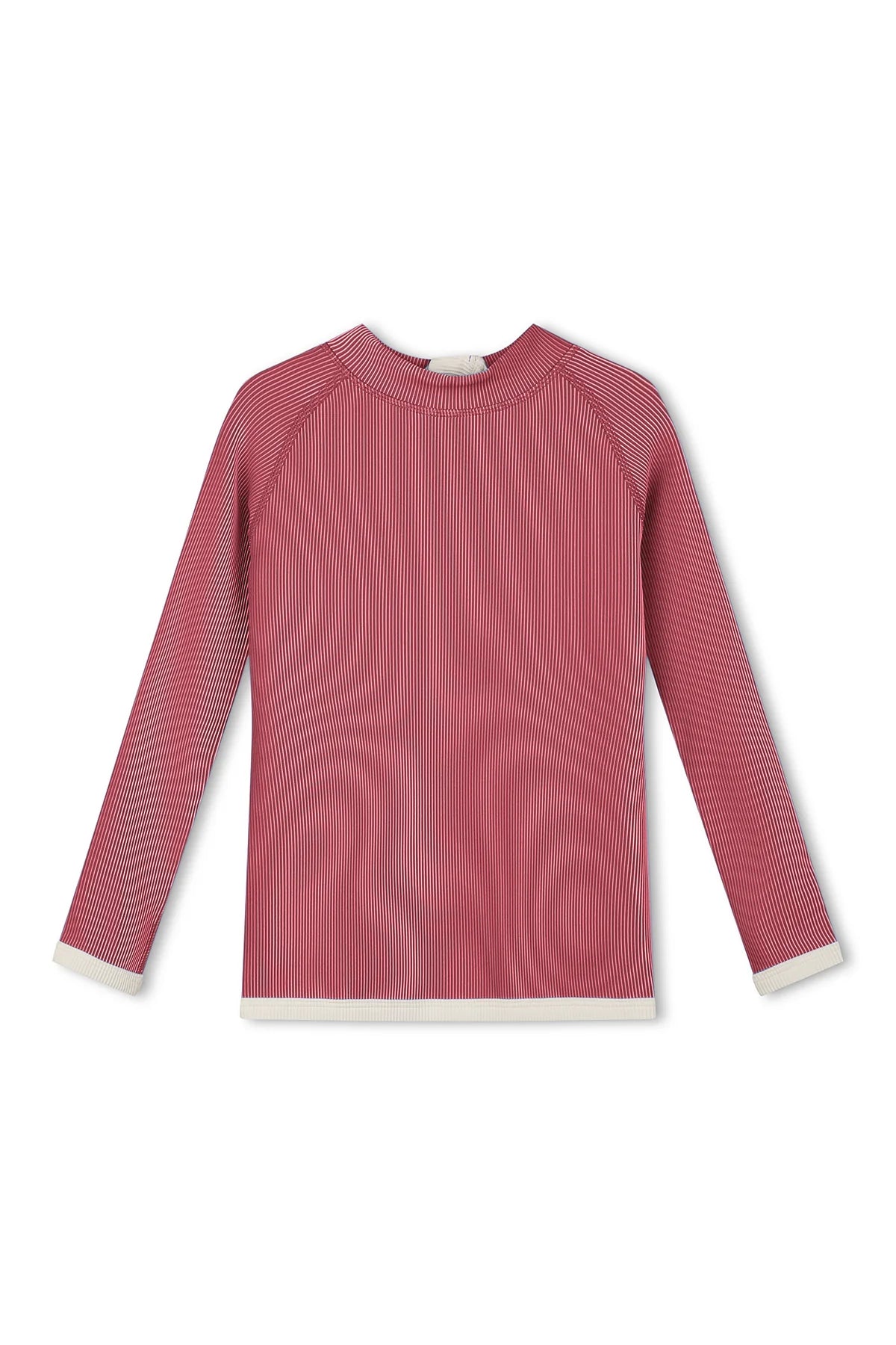 Mini Stripe Rashie - Clay Red