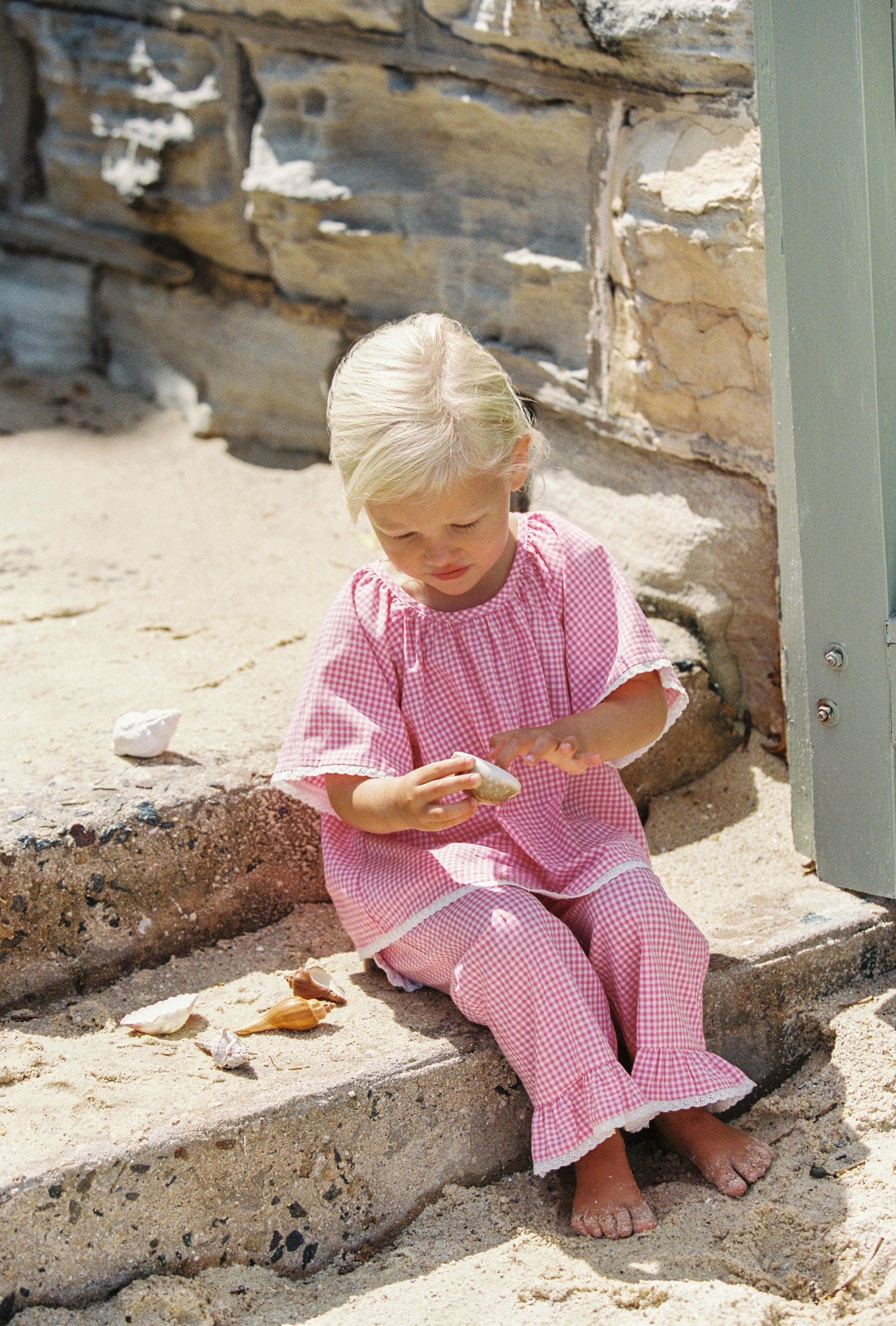 Dora Pant - Strawberry Gingham