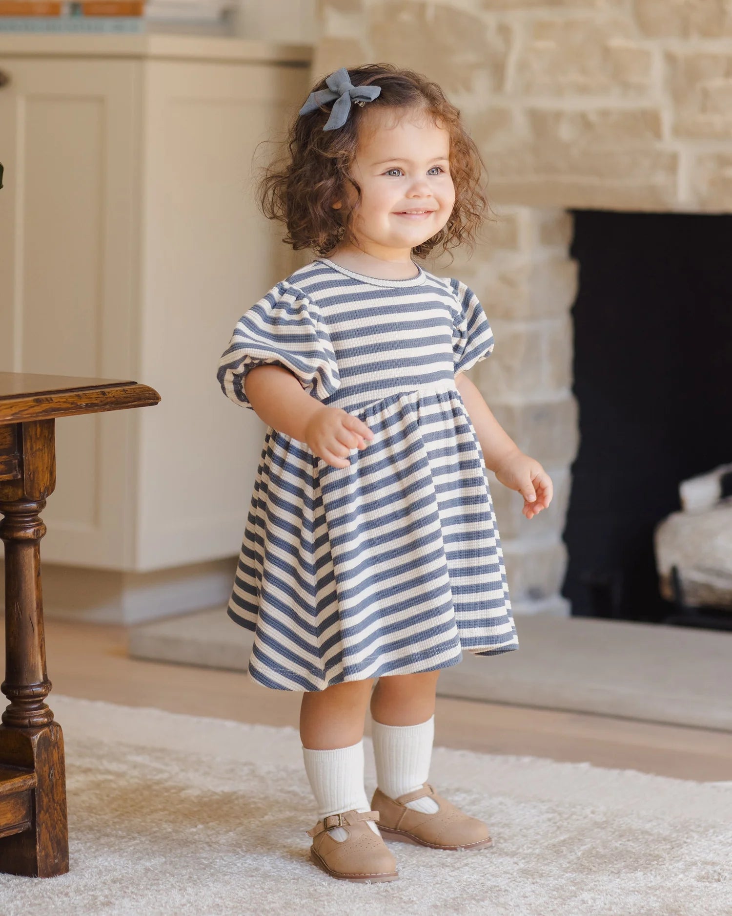 Darla Dress - Ocean Stripe
