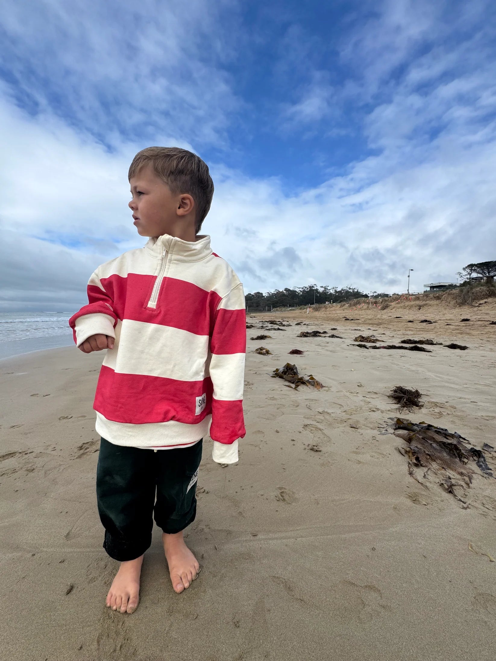 Salty skate sweatshirt -Red