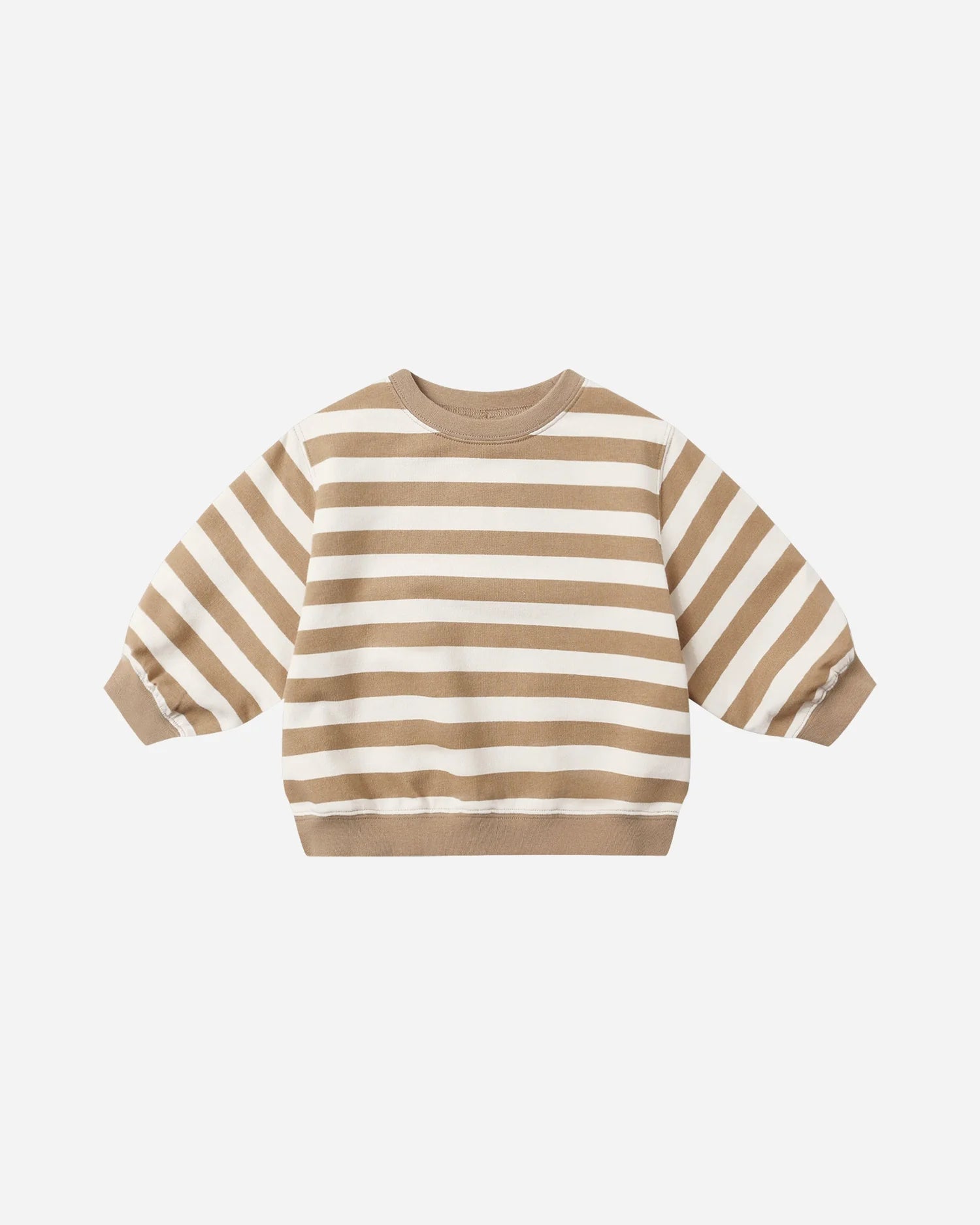 Oversized Crew Sweatshirt - Gold Stripe