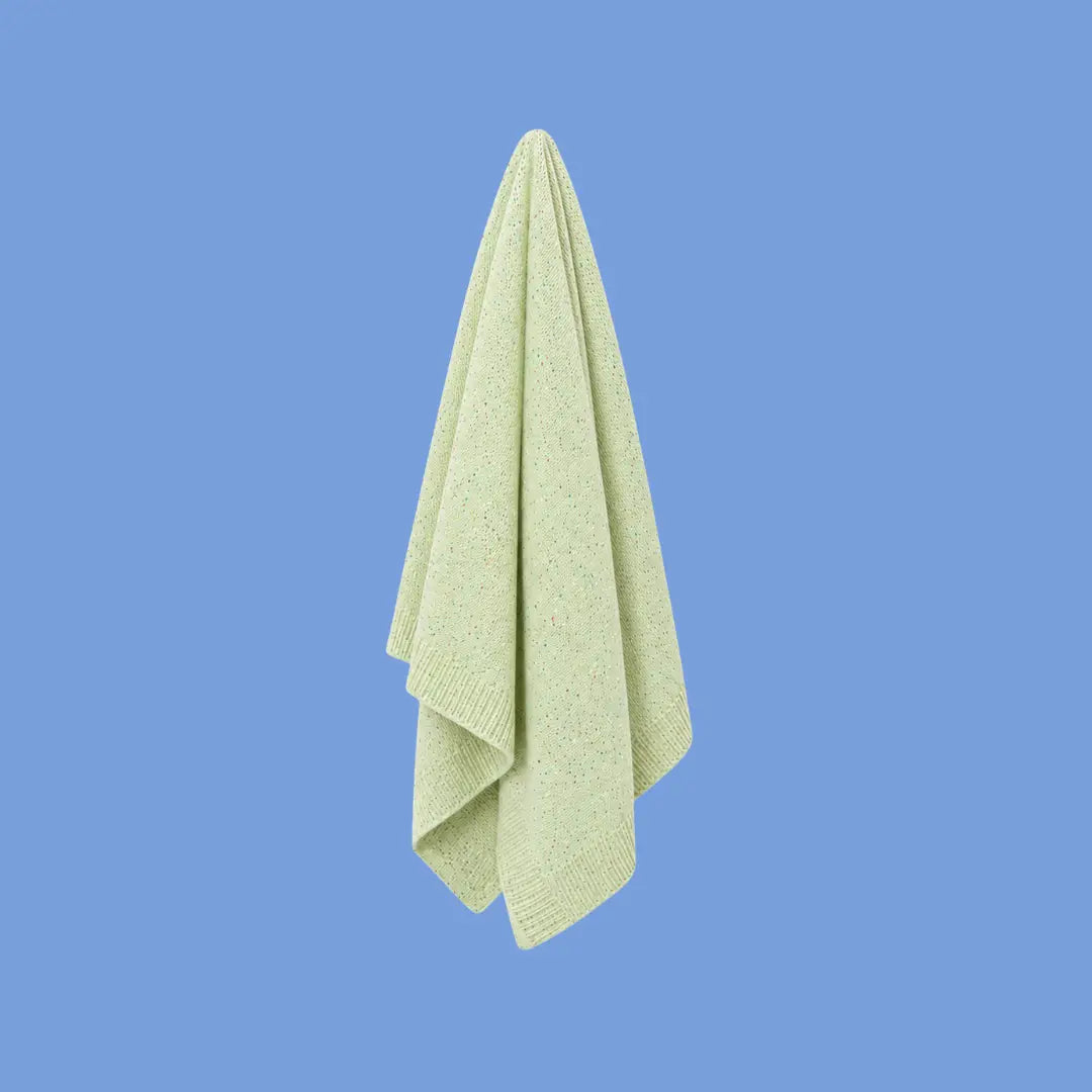 The Rainbow Speckled Baby Blanket - Lime
