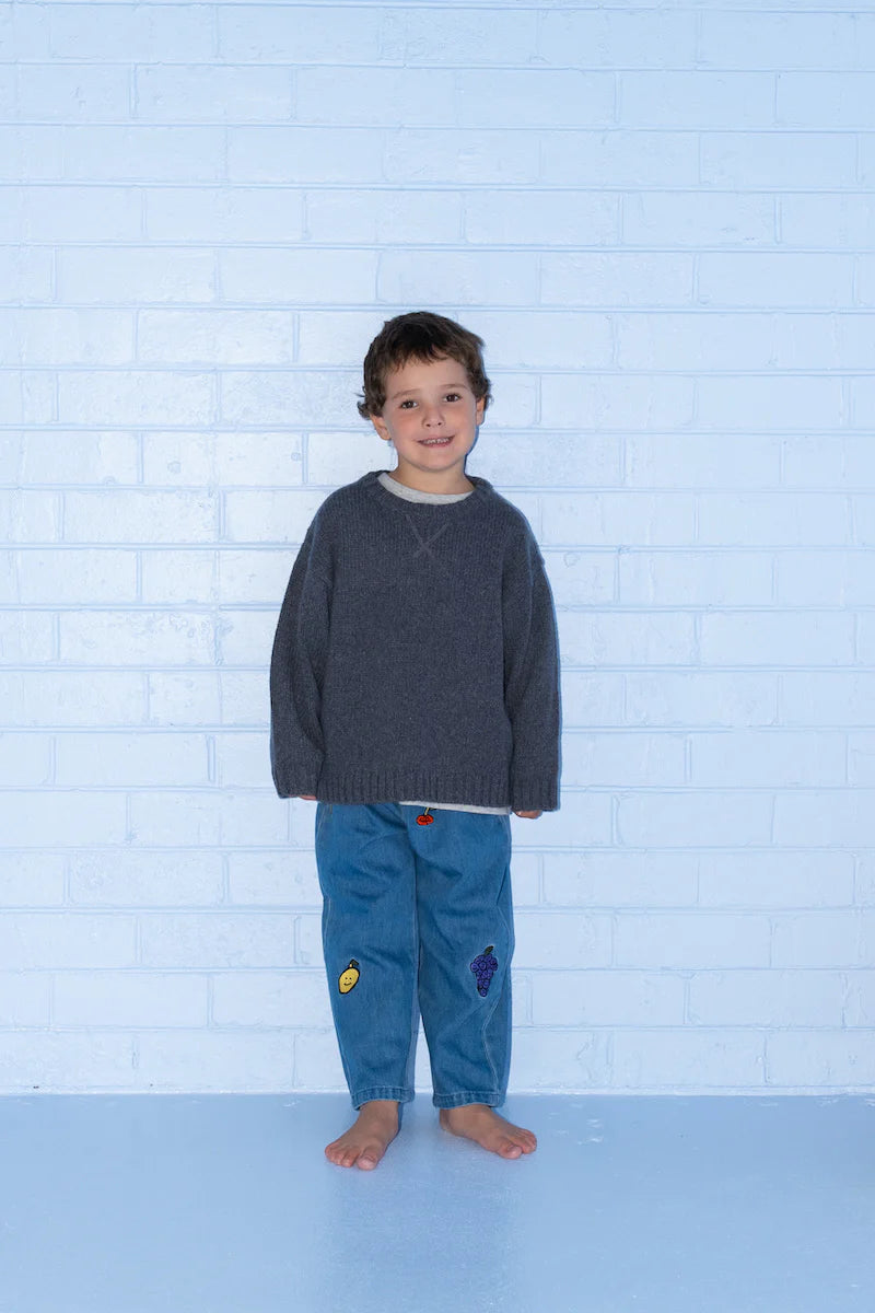 Merino Blend Rib Knit Pullover
