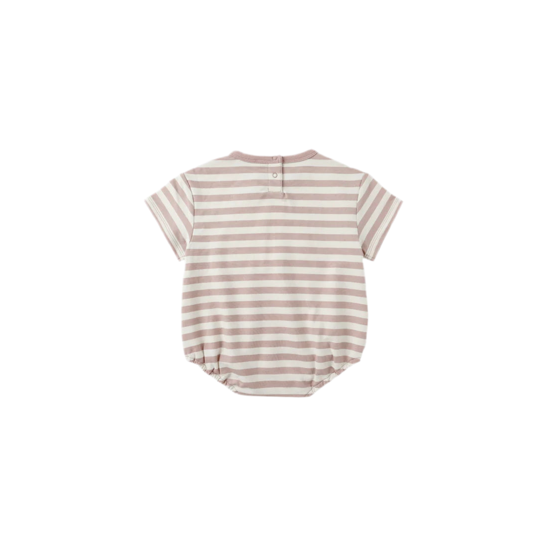 Relaxed SS Bubble Romper - Pink Stripe