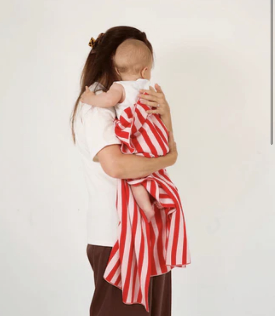 Retro Stripe Organic Cotton Blanket - Candy Pink & Red