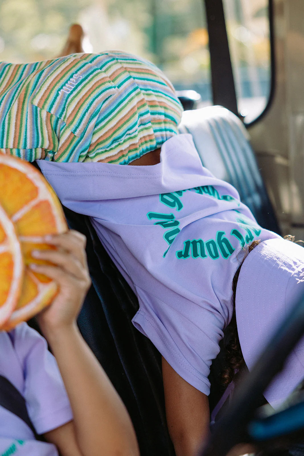 Pine Lime Stripe Terry Short