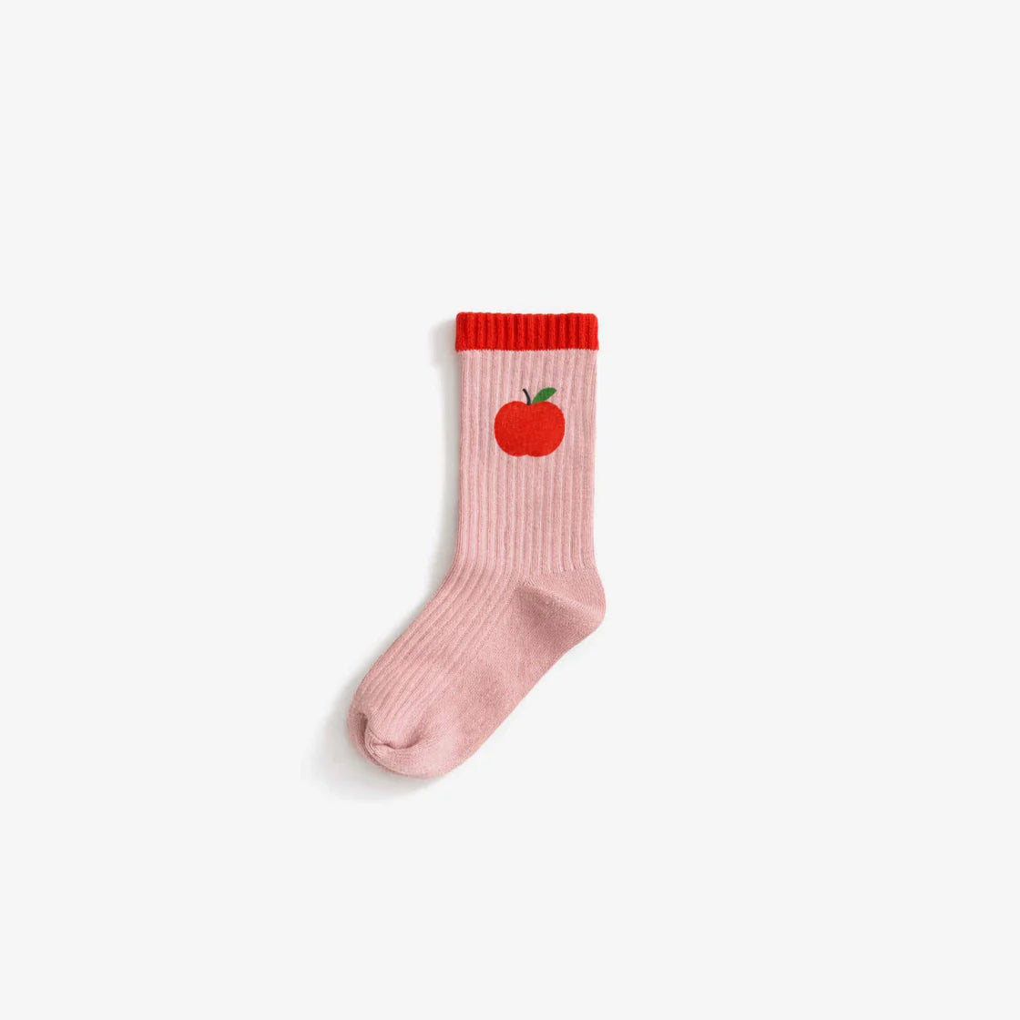 Organic Cotton Knit Socks - Apple