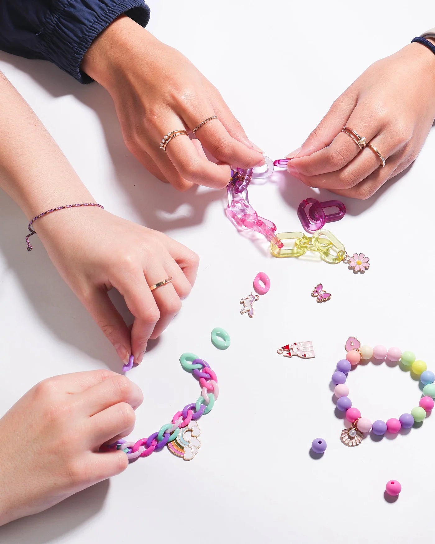 Decorate your own chunky bracelets