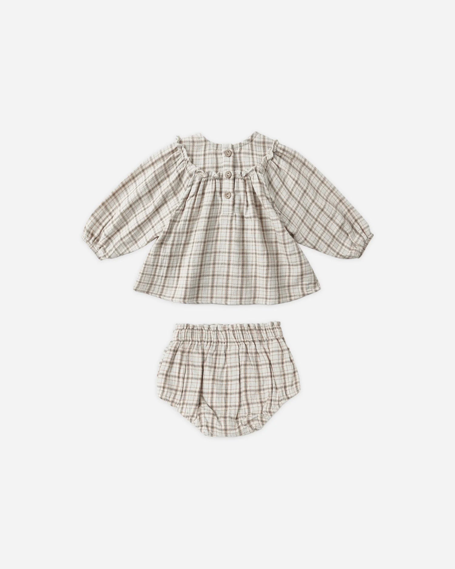 Mia Top + Bloomer Set - Blue Plaid