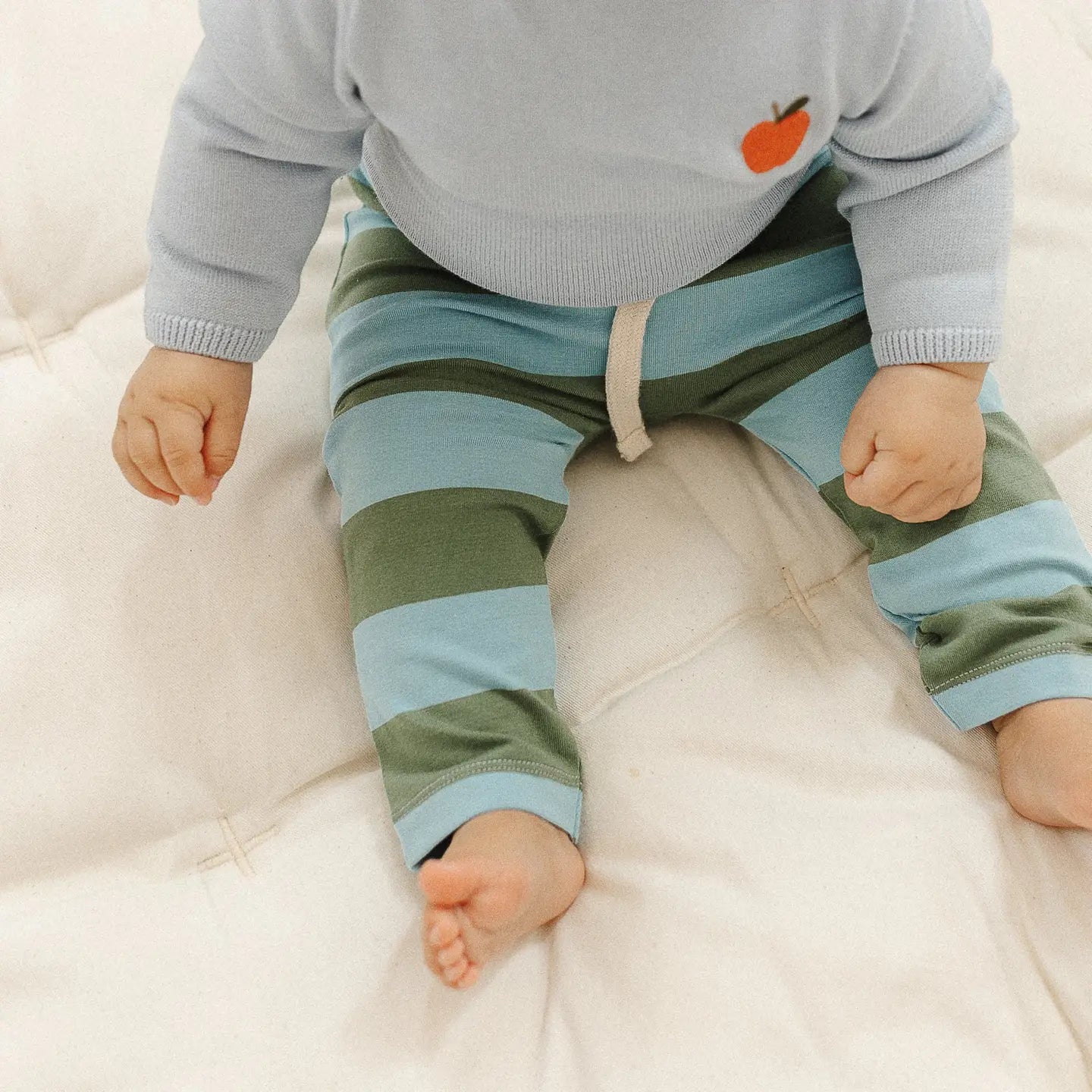 Roll-Up Simple Pants - Rugby Stripe
