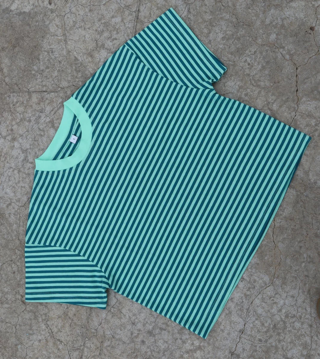 Cool Mint Stripe Tee - Kids