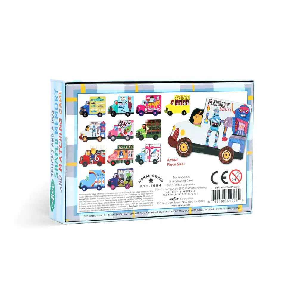 Eeboo Memory & Matching Game - Trucks & Bus