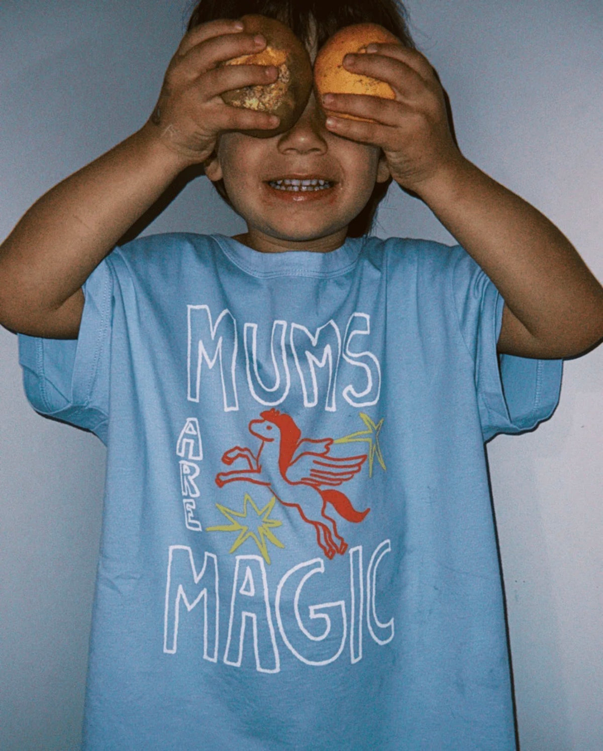 'Mums are Magic' Tee in Sky Blue