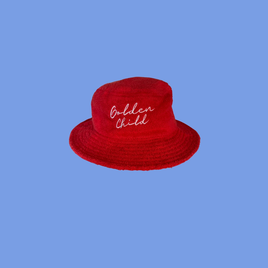 Endless Summer Brimmed Terry Hat - Racer Red
