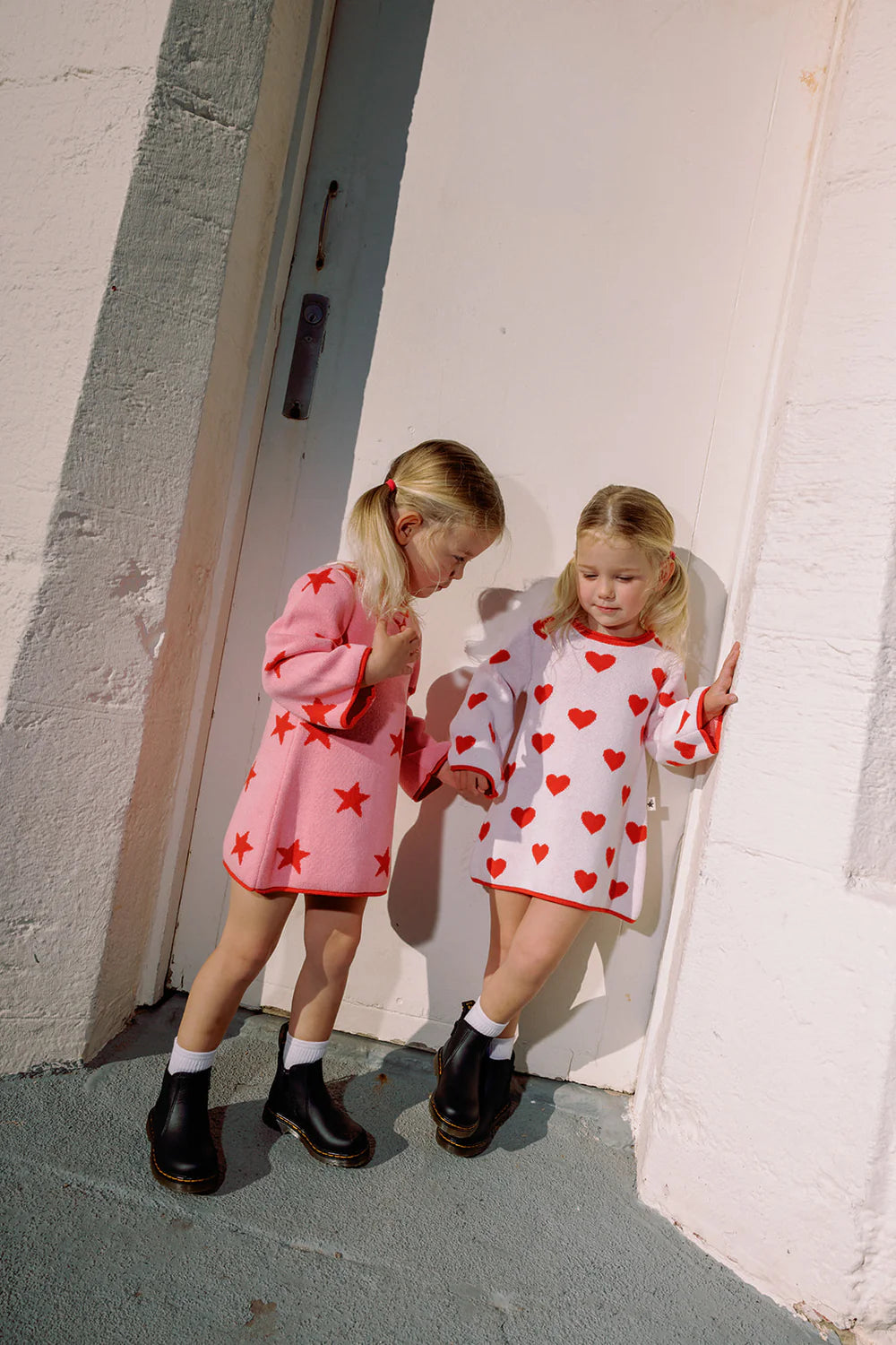 Lucky Stars Dress - Red & Pink