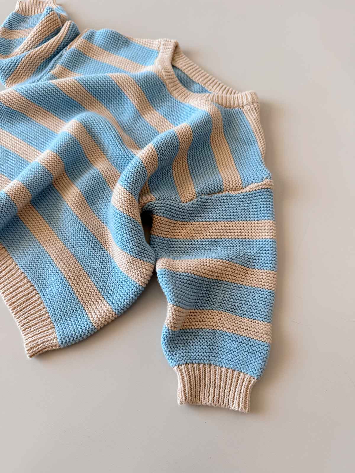 Cotton Knit jumper - Skye Stripe