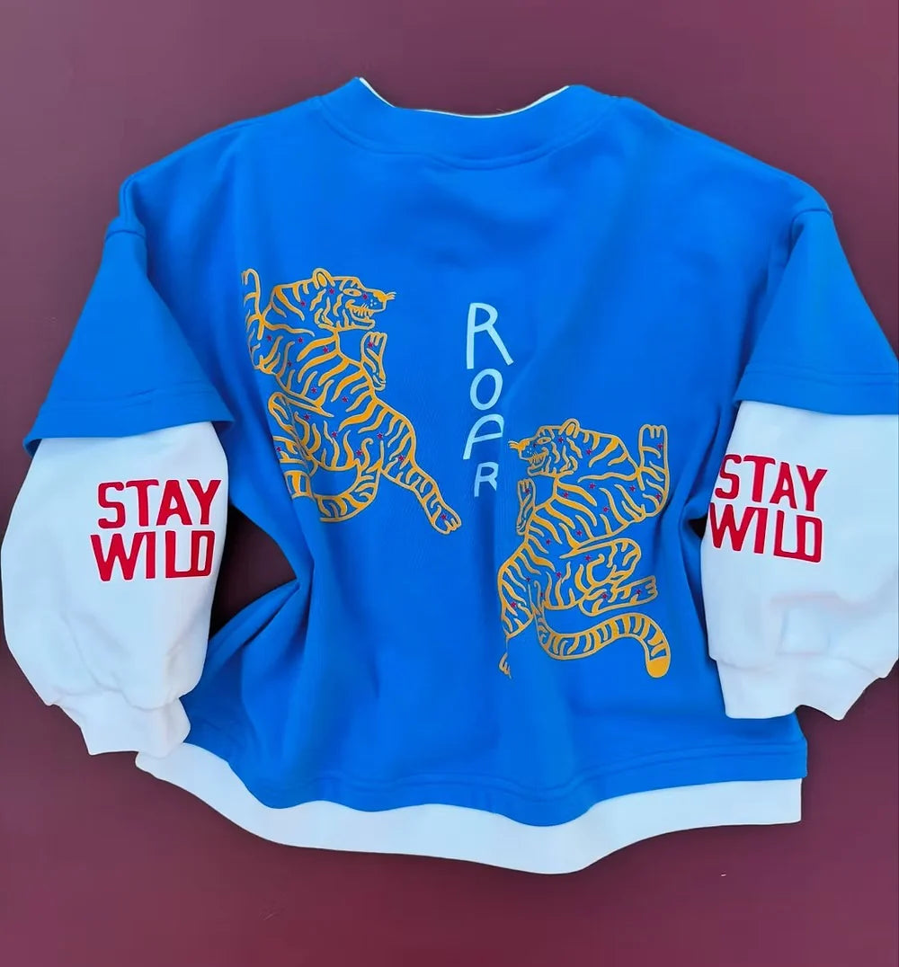 Roar L/S layer tee - Blue