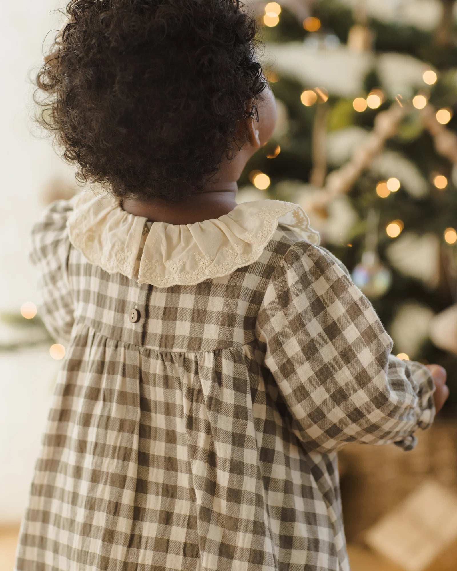 Callie Short Sleeve Dress - Forest Check