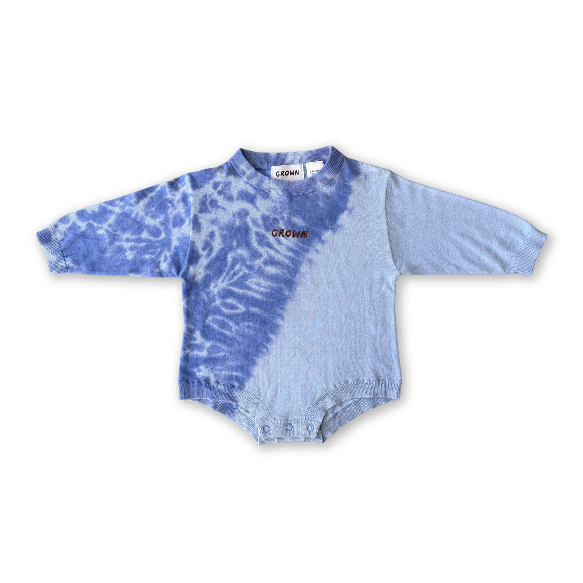 Organic Tie Dye Knit Romper - Pacific